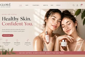 design skincare website beauty website skincare shopify store cosmetics website