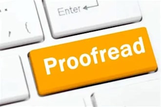 proofread and edit books, blogs, and articles in english and hindi