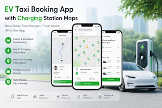 build an ev charging taxi booking app with live station locator