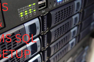 install and configure iis webserver and ms sql database