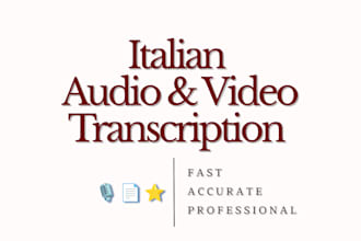 accurate italian audio and video transcription