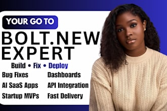 build and fix boltnew base44 ai saas apps, mvps, dashboards and web applications
