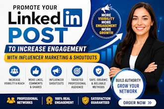 promote linkedin post to increase engagement with influencer marketing, shoutout