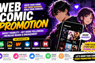 do webcomic promotion, webtoon tapas wattpad manga comic marketing