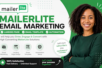setup mailerlite email marketing landing page email template to boost sales lead
