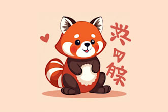 do creative red panda logo for your business