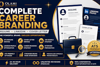 provide complete career branding with resume, linkedin, and cover letter