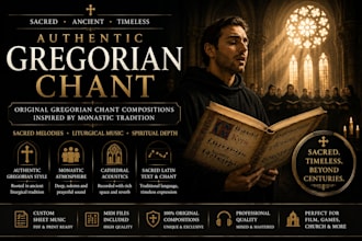 write cinematic gregorian chant and sacred choir music
