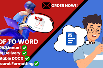 convert PDF to word manually