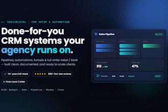 setup and automate gohighlevel CRM for your agency or business