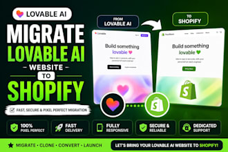 migrate lovable ai website to shopify , convert lovable ai to shopify store