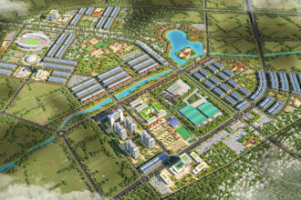 design modern 3d urban masterplan smart city largescale township planning render