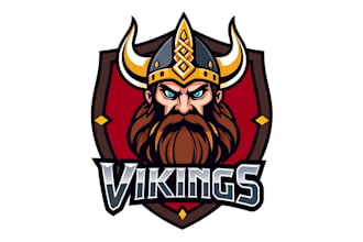 create unique viking logo with new creative concepts