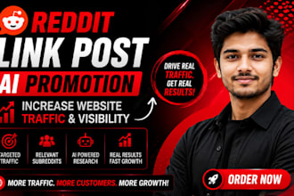 increase business website traffic reddit link post ai promotion