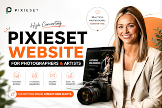 design a high converting pixieset website for photographers and artists