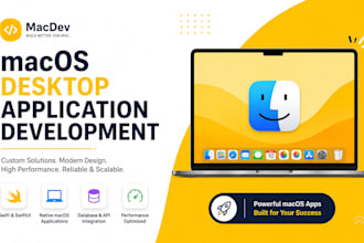 create a professional macos desktop app, clean ui,  bug fixing, reactjs, windows