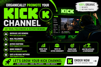 do kick channel promotion to boost kick followers, kick live viewers
