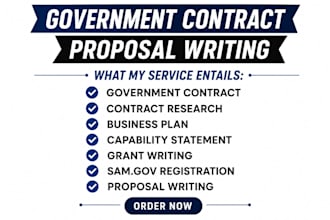 write a professional government contract proposal