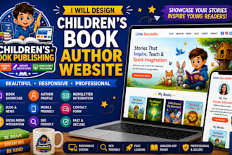 illustrate children book landing page, format children book, publish kids books