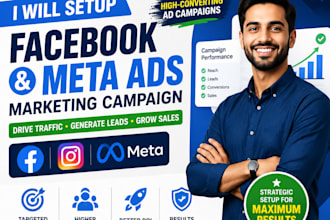 setup facebook ads, meta ads, fb marketing advertising campaign