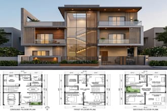 do 2d 3d floor plan, autocad blueprint, elevation site plan, adu architecture