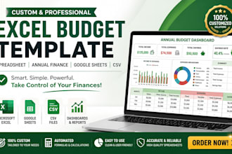 create custom excel budget template spreadsheet annual finance google sheets csv