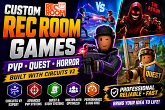 create advanced rec room pvp, quest and horror games with circuits v2