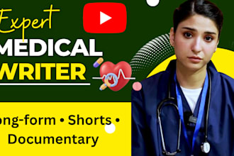 write authoritative health and wellness youtube scripts