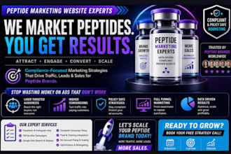 build peptide marketing website peptide ads store supplement peptide website ads