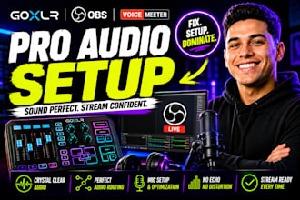 setup obs studio, goxlr, voicemeeter and elgato wave for streaming audio