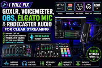 fix goxlr, voicemeeter, obs, elgato mic and rodecaster audio for clear streaming