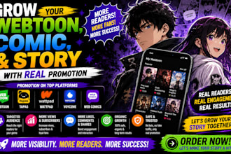 grow your webtoon, comic, and story with real promotion