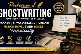 ghostwrite your ebook autobiography memoir fiction novel and book profession