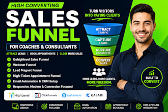 design gohighlevel sales funnel webinar appointment funnel for coach consultant