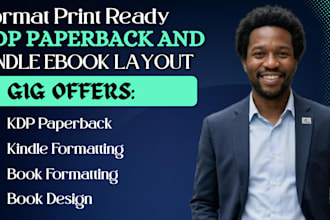 format print ready KDP paperback and kindle ebook layout