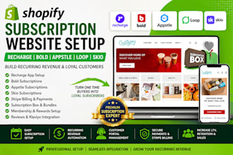 build shopify subscription app recharge, bold or skio for recurring revenue
