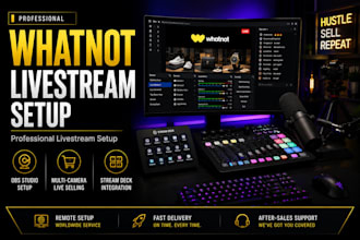 setup professional whatnot livestream with obs studio