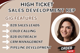 be sales closer sales rep high ticket sales closer sdr b2b lead generation