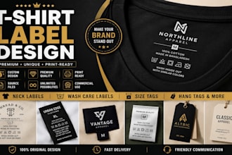 t shirt design neck label  clothing label graphic t shirt neck tag label design