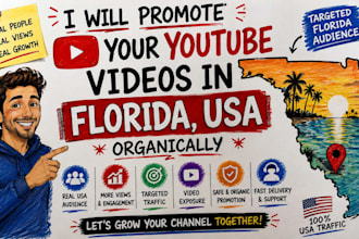 promote your youtube videos in florida USA organically