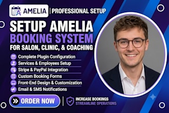 setup amelia booking system for salon clinic or coaching business