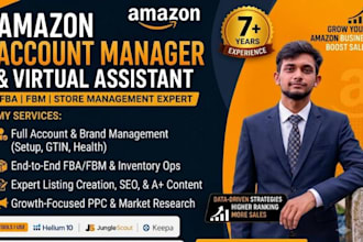 manage your amazon fba fbm store as an expert amazon virtual assistant VA