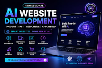 do ai web app, ai software, ai website development as full stack web developer