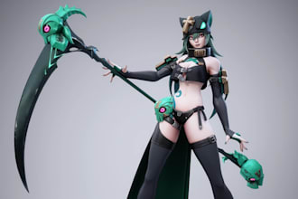 vrc character anime sculpted in zbrush,vrchat pc quest,vrm in blender,vseeface