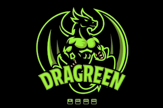 design modern style dragon mascot logo with 1 day delivery