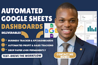build an automated google sheets business dashboard tracker