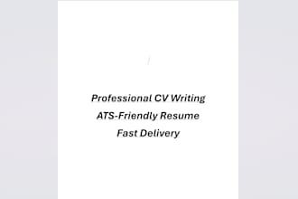 write or improve your professional CV