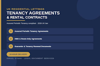 draft professional UK tenancy agreement assured periodic tenancy rental contract