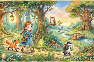 create professional childrens book illustrations storybook and picture book art