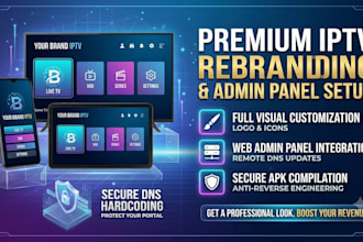 rebrand android iptv app apk with remote admin panel